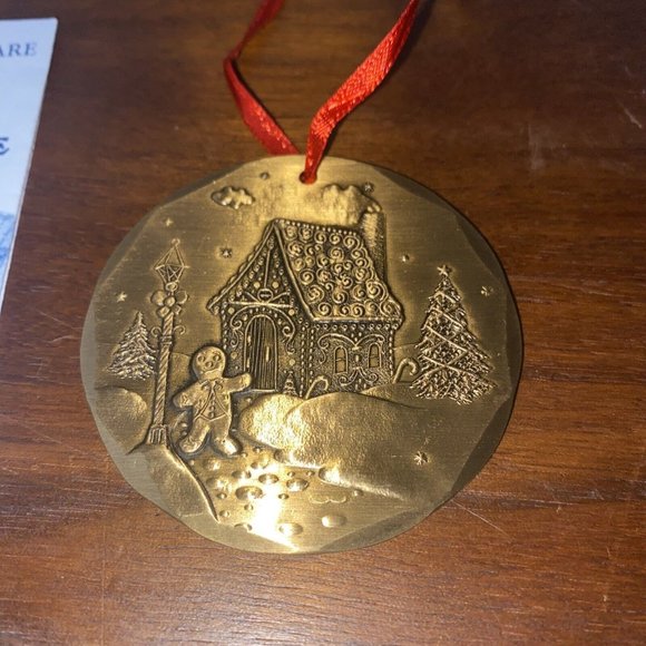 Wendell August Forge 1994 GINGERBREAD HOUSE Handmade Ornament Solid Bronze - Picture 2 of 4